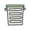 plastic laundry basket color vector doodle simple icon
