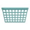 Plastic laundry basket icon cartoon . Cleaner machine