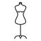 Plastic mannequin icon, outline style
