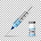 Plastic Medical Syringe and Vial Icons