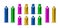 Plastic or metal color cosmetic spray bottles with cap