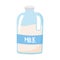 plastic milk bottle, dairy product cartoon icon