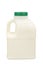 PLASTIC MILK BOTTLE ON WHITE BACKGROUND