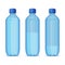 Plastic Mineral Water Bottle Set on White Background. Vector