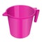 Plastic mug, jug, container, pink red color, utensil, tumbler volume