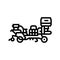 plastic mulch layer farm equipment line icon vector illustration