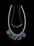 Plastic multicolored necklace