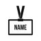 Plastic Name badge with neck strap icon