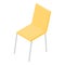 Plastic office chair icon, isometric style