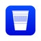 Plastic office waste bin icon digital blue