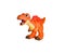 Plastic orange dinosaur toy, Spinosaurus.