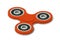 Plastic orange fidget spinner - stress-relieving toy