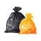 Plastic pair bags heap pollutes