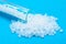 Plastic pellets. Transparent Polyethylene granules. Plastic Raw material .High Density Polyethylene