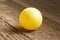 Plastic physioball on the sand during training for beginner riders and horses at riding school indoors