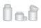 Plastic Pill Pharmacy Bottles Container Vector Set