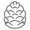 Plastic pine cone icon, outline style