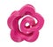 Plastic pink hair clip. Female accessory. Isolated