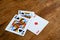 Plastic playing cards. Background for gambling. Casino. Gaming business