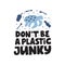 Plastic pollution hand drawn vector illustration. Ocean contamination banner