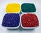 Plastic polymer granules, Color paint that can be used in granular paint plastic and various products Yellow colourful!