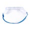 Plastic protective work glasses with ruber band isolated over white background.