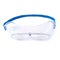 Plastic protective work glasses with ruber band isolated over white background.