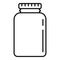 Plastic protein jar icon, outline style