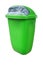 Plastic public trash can or rubbish bin isolated on white, clipping path