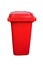 Plastic public trash can or rubbish bin isolated on white, clipping path