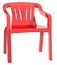 Plastic red color chair sit down