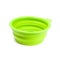 Plastic road bowl for pets (cat or dog) green color.