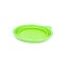 Plastic road bowl for pets (cat or dog) green color.