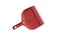 Plastic scoop of red color on a white background