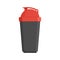 Plastic shaker bottle icon, flat style