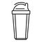 Plastic shaker bottle icon, outline style