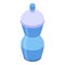 Plastic sippy cup icon, isometric style