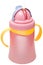 Plastic sippy cup, purple with violet cover