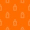 Plastic soap bottle pattern vector orange