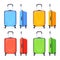 Plastic suitcase wheels. Tourism travel handle bag, luggage wheel trolley airport large zip baggage, travelling hotel