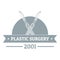 Plastic surgery logo, gray monochrome style
