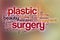 Plastic surgery word cloud with abstract background