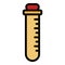 Plastic test tube icon color outline vector
