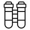 Plastic test tubes icon, outline style