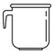 Plastic thermo cup icon, outline style
