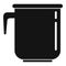 Plastic thermo cup icon, simple style