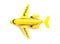 Plastic toy passenger jet plane