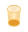 Plastic trash basket isometric 3D icon