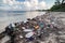 Plastic Trash on Caribbean Beach