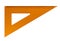 Plastic triangular ruler - orange